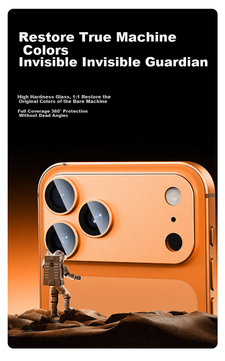 Защитная пленка Smorss для камеры Apple iPhone 17 Pro, закаленное стекло AR Enhanced - Star Orange