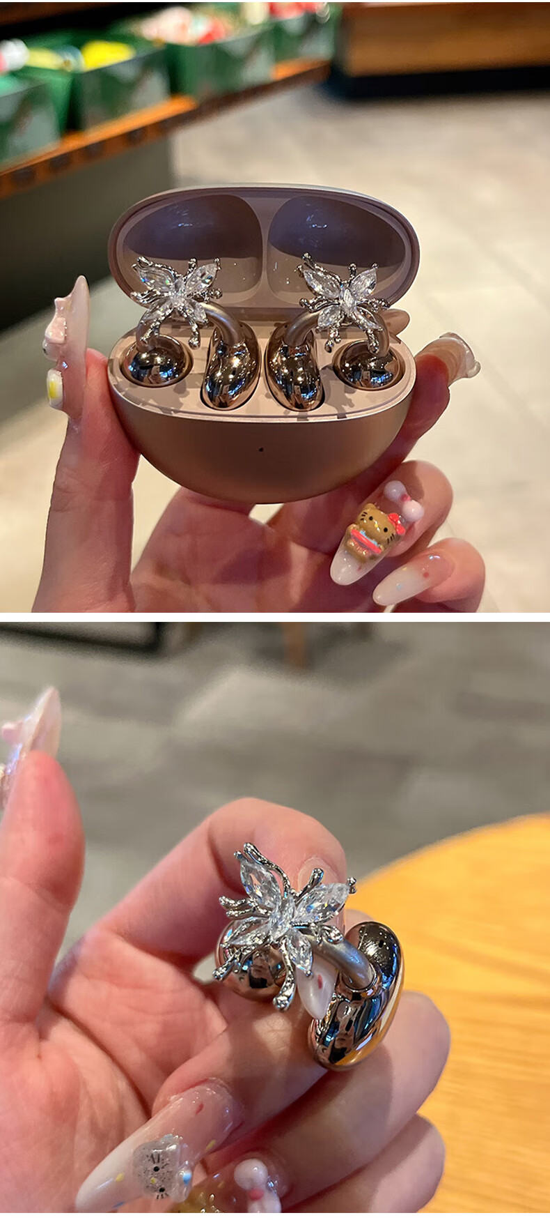 Аксессуар для наушников KOVOL Butterfly Clip Ear Hook, модный дизайн, для Huawei FreeClip 1/2