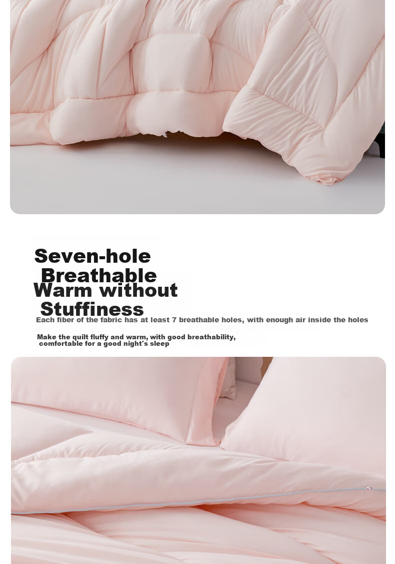 Зимнее одеяло Shuixing Home Textile, утолщенное, с наполнителем из волокна, примерно 2.25 кг, 150*210 см, розовое