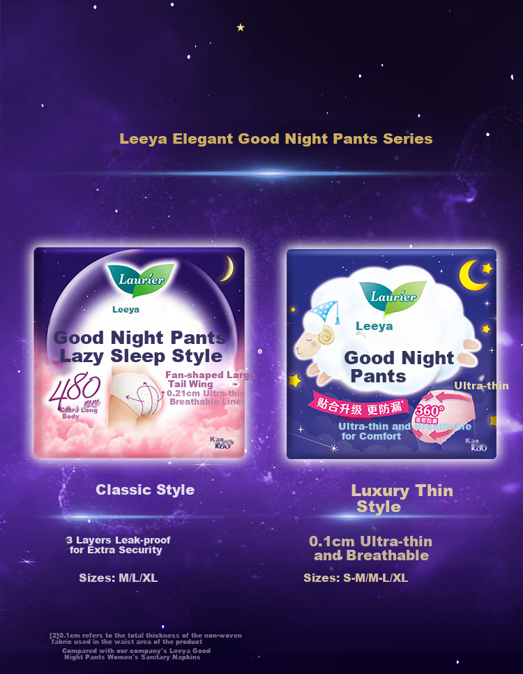 Laurier Kao Lazy Sleep Panties L Size Combination, 20 Pieces, Sleep Pants, Panty-Style Sanitary Napkins, Menstrual Pads, Sold by JD