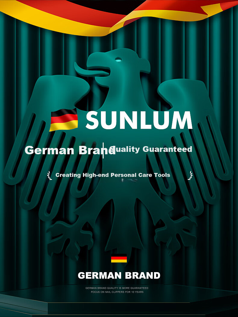 Набор SUNLUM из 5 предметов для маникюра, оригинальные скошенные лезвия, портативный для домашнего использования, немецкое качество