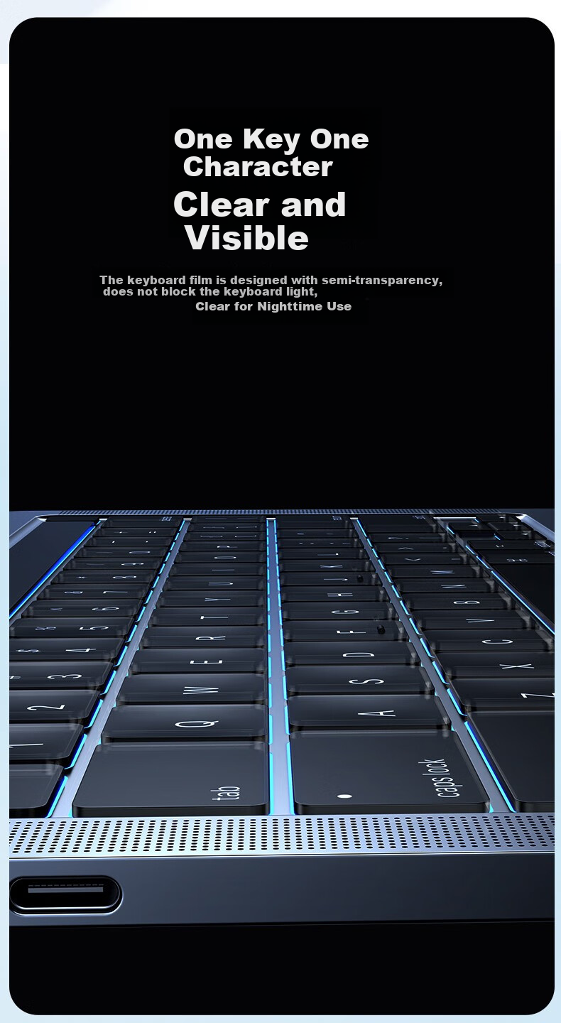Защитная пленка для клавиатуры Shanmo для Apple MacBook Air/Pro, ультратонкая, прозрачная, водонепроницаемая, пылезащитная