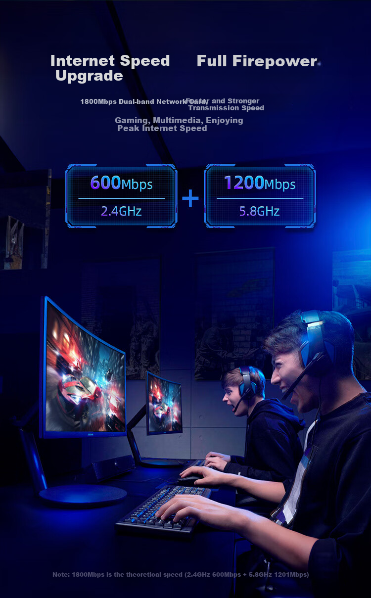 Wi-Fi 6 сетевая карта COMFAST CF-952AX, двухдиапазонная, 1800 Мбит/с, USB 3.0, внешний драйвер