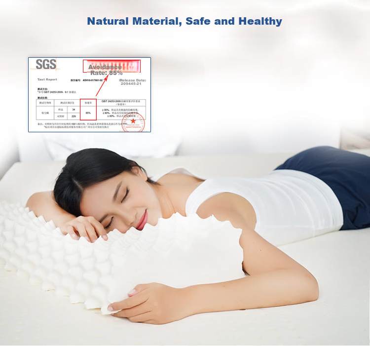 Подушка Paratex Particle Massage Wave Pillow, натуральный латекс, импорт из Таиланда, 94% латекса, 58x36 см