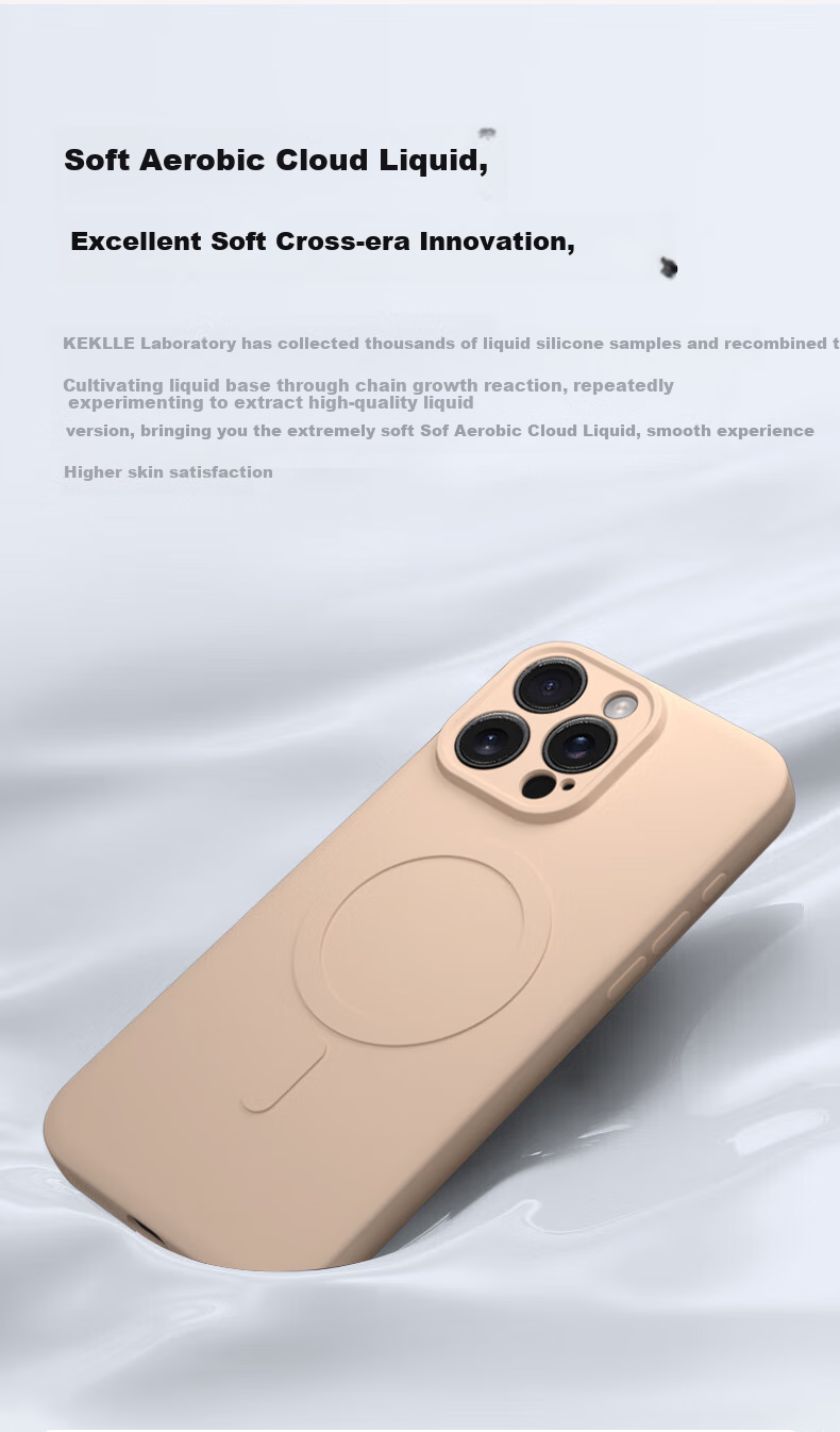 Чехол KEKLLE для Apple iPhone 16, силиконовый, с защитой камеры, черный, MagSafe