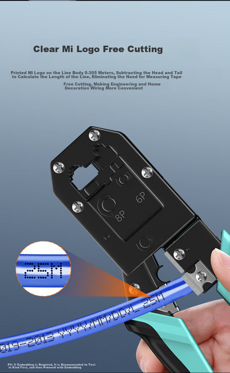 Кабель H3C CAT6 Gigabit Ethernet, 305 метров, синий, для домашней безопасности и PoE