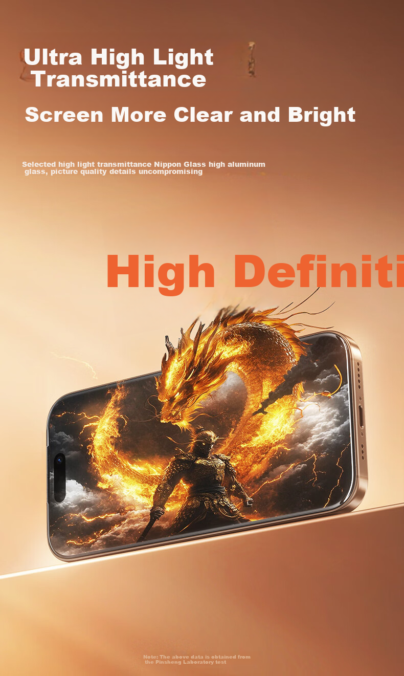 Защитное стекло PISEN для Apple iPhone 17 Pro, 3D горячее изгибание, полное покрытие, антибликовое, противоударное, прозрачное, 1 шт.