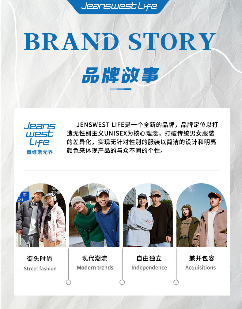 Мужская футболка с длинным рукавом JEANSWEST LIFE, трендовая, из чистого хлопка, свободная, с круглым вырезом, однотонная, для студентов