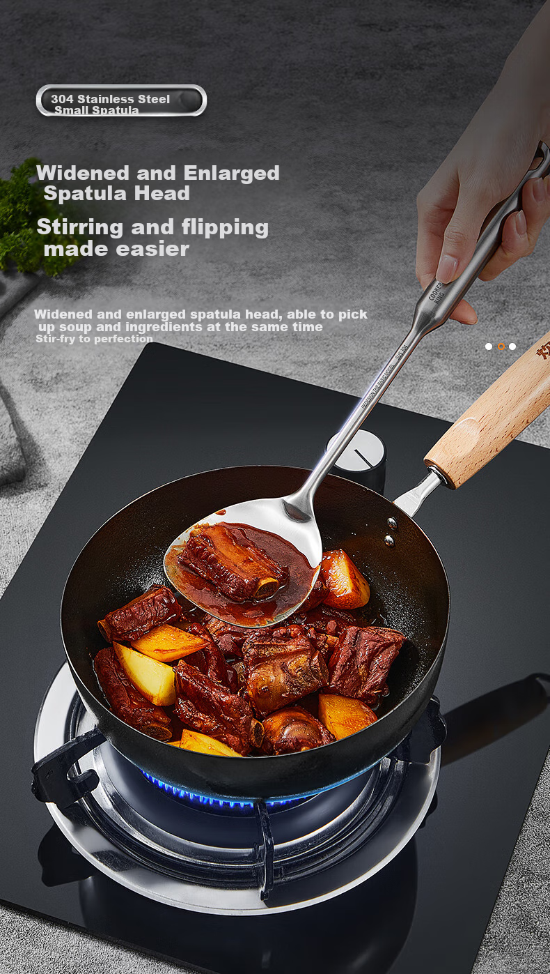Лопатка кухонная COOKER KING из нержавеющей стали, 31 см, для антипригарных покрытий