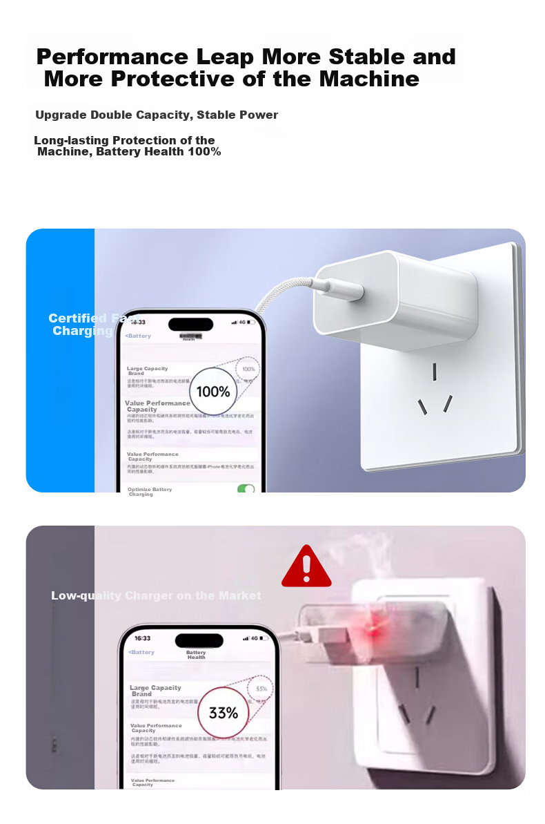Зарядное устройство KY Gallium Nitride 30W Fast Charging Set для iPhone 15/16/Pro/Max/Plus/Air, с кабелем USB Type-C