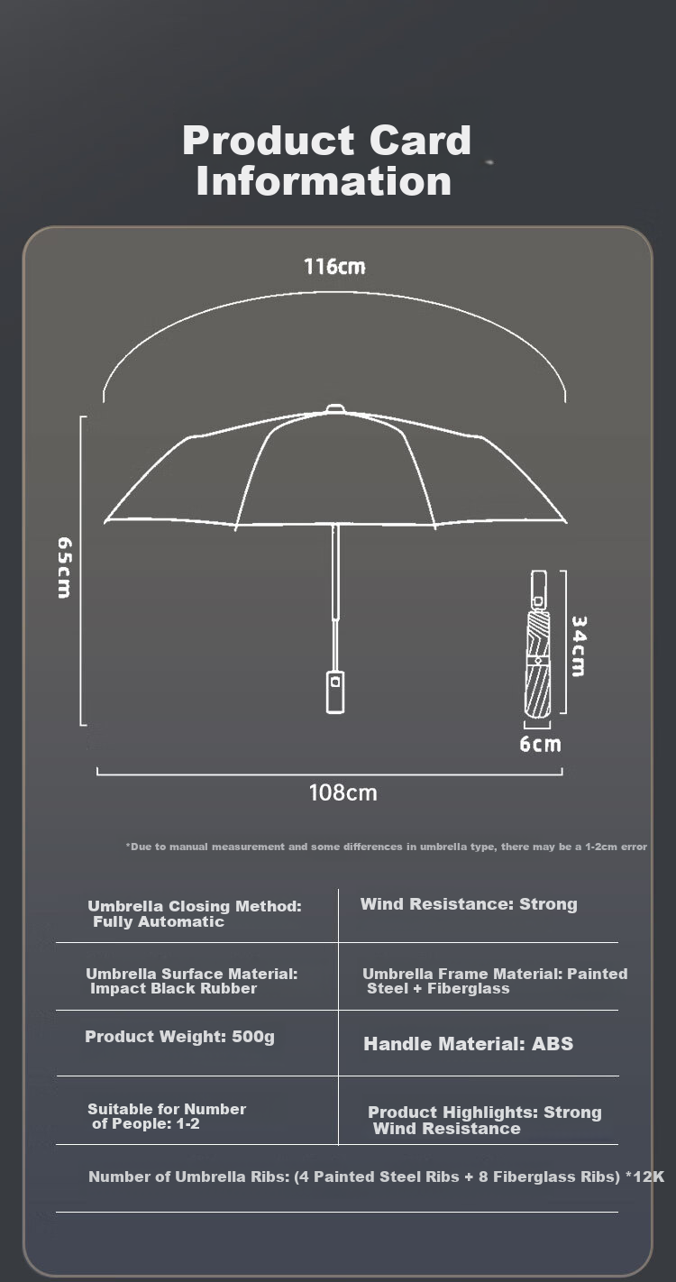 Tianwei Umbrella, полностью автоматический, для солнца и дождя, большой размер, усиленный и утолщенный, складной, защита от солнца, для мужчин и женщин, 144 ребра