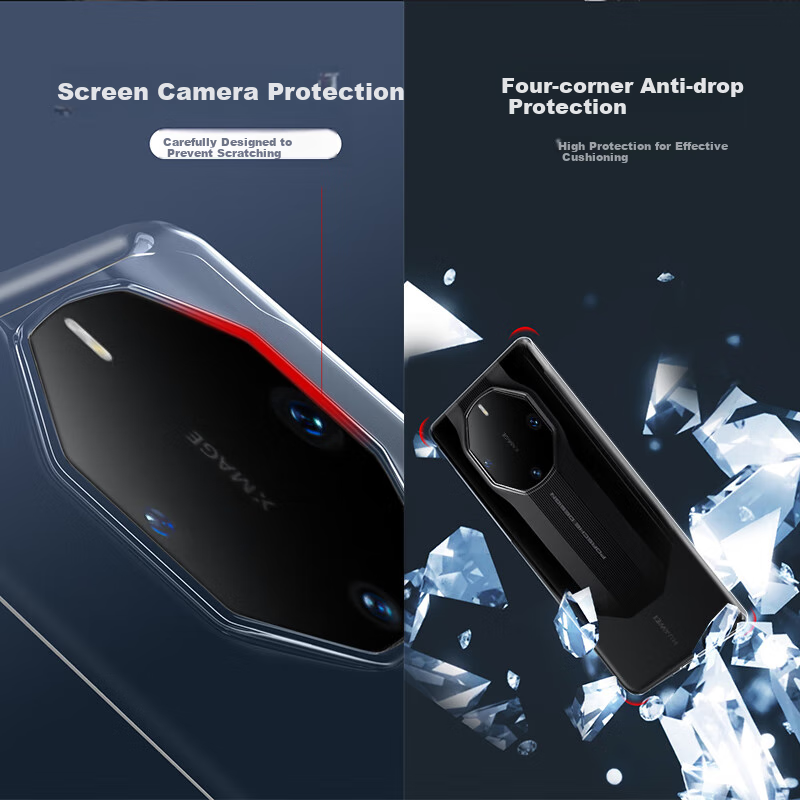 KAICAI Чехол для Huawei Mate 60 RS, Porsche Design, ультратонкий, прозрачный, с полной защитой, противоударный, для мужчин и женщин