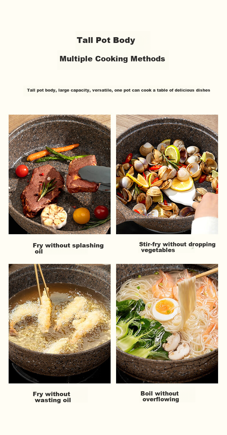 Глубокая сковорода Amercook Alphita, антипригарная, с плоским дном, для яиц и стейков, подходит для индукционной и газовой плиты, 26 см