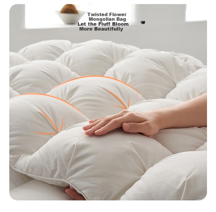 Одеяло Dohia Home Textile, 95% белый гусиный пух, зимнее, утолщенное, 229x230 см