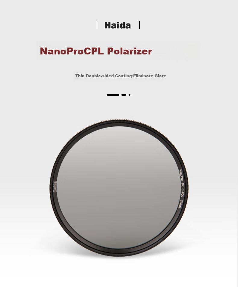 Haida NanoPro CPL поляризационный фильтр, 58 мм, с нано-двусторонним многослойным покрытием, для камер Canon, Nikon, Sony, Fuji и других беззеркальных и зеркальных камер