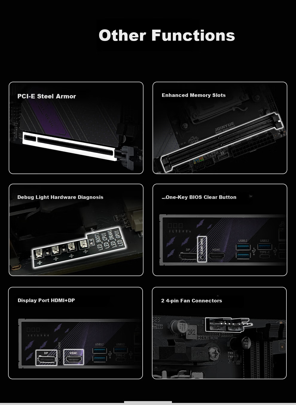 Материнская плата Jingyue B650I Night Devil DDR5, игровая, поддержка процессоров 9600X/9700X/7800X3D (сокет AMD B650/AM5)