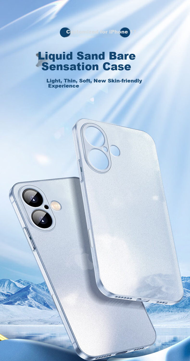 Защитный чехол NEYAA для iPhone 17, ультратонкий, полупрозрачный, противоударный, силиконовый, матовый, с полной защитой объектива, цвет "Мглистый белый"
