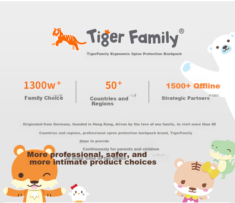 Школьный рюкзак TigerFamily для начальной школы (1-3 класс), детский, с защитой позвоночника, большой вместимости, для мальчиков и девочек