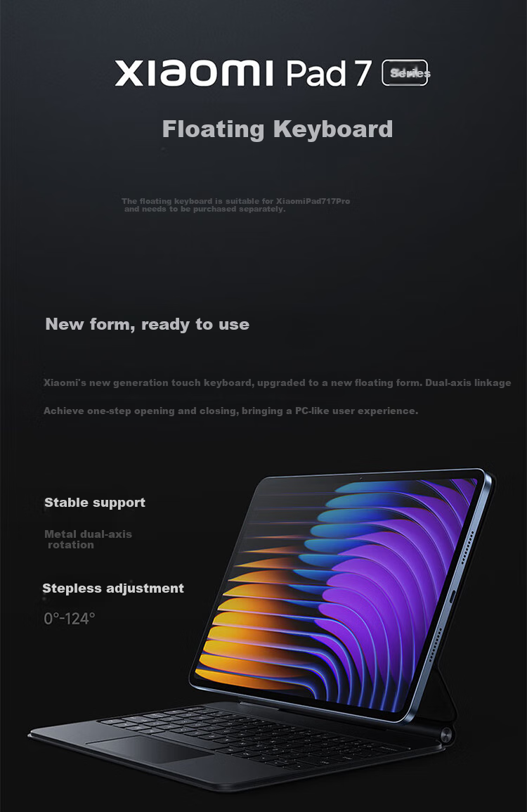 Планшет Xiaomi Pad 7 Pro, 11.2-дюймовый экран 3.2K, Snapdragon, Pengpai OS2, 8+256GB, черный