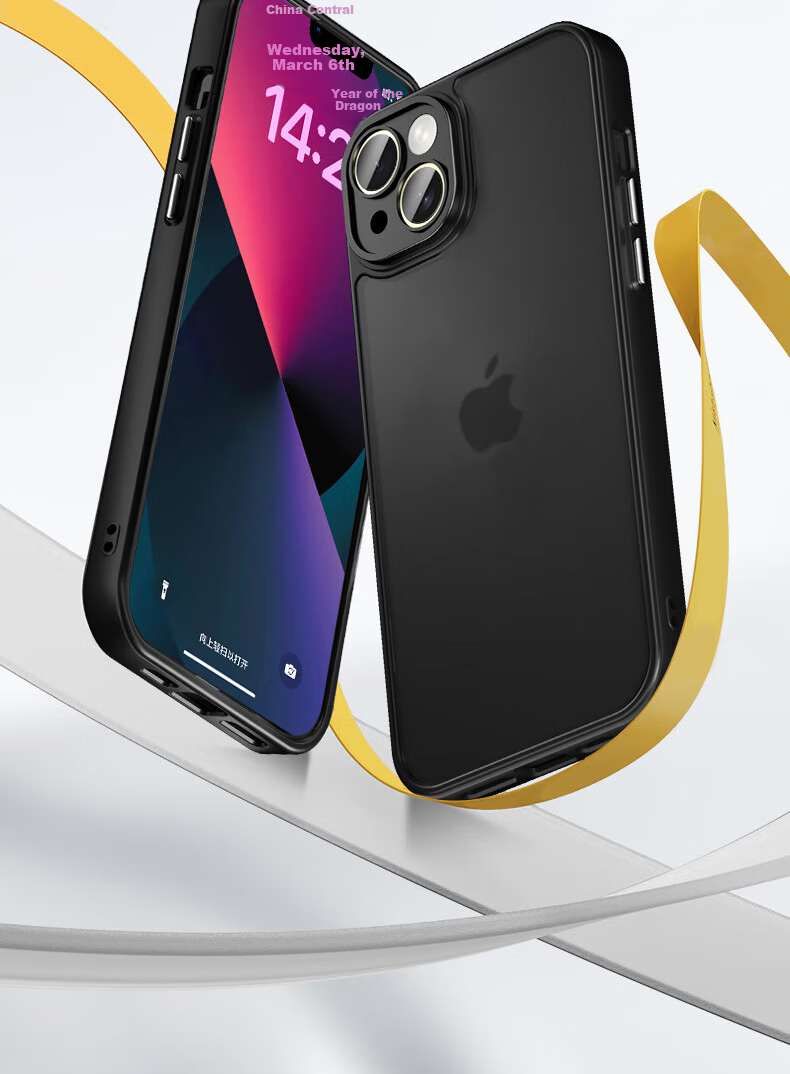 Чехол для Apple iPhone 13 KEKLLE, полупрозрачный матовый, противоударный, розовый