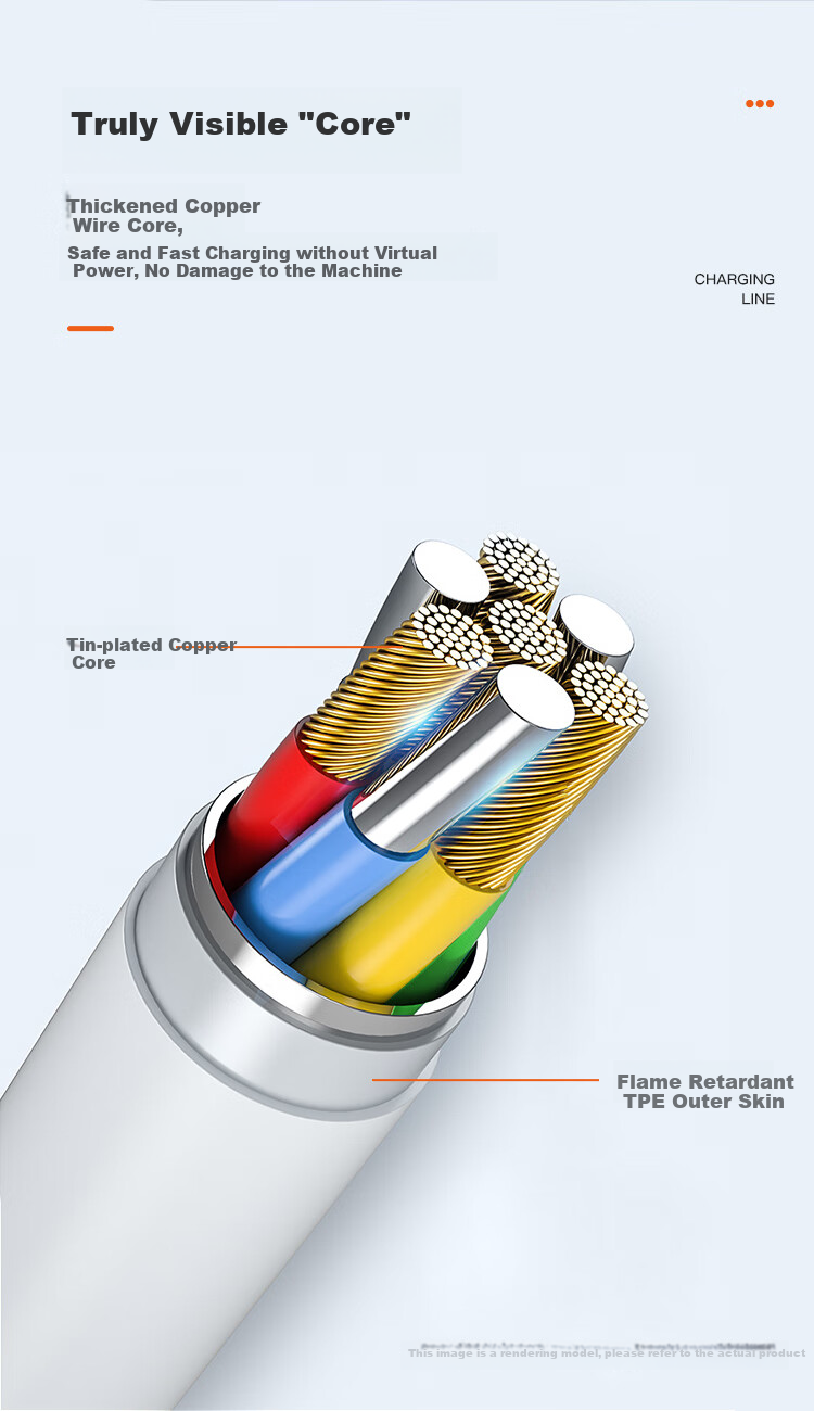 Кабель Newmine 3-в-1 100W Super Fast Charging Cable, белый, 1.2 м