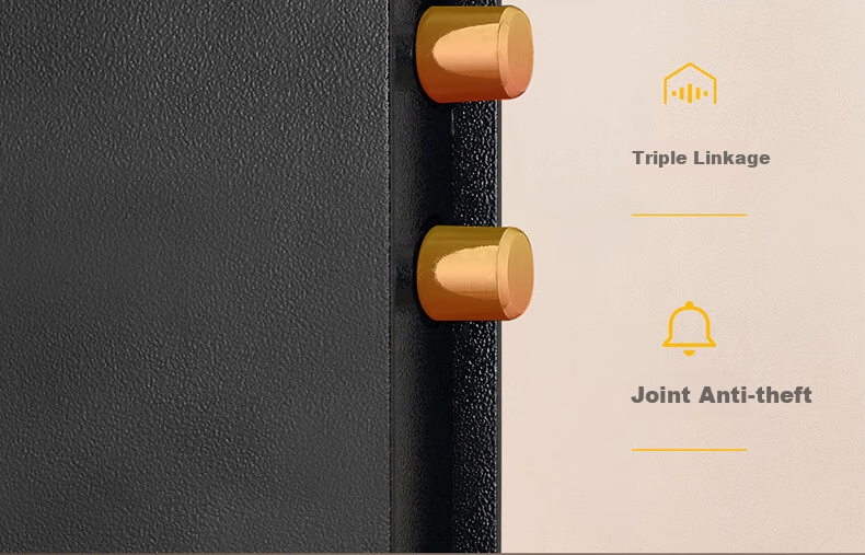 Сейф QNN Home Safe CF60, 58 см, всестальной, для кровати, с двойной защитой от кражи и перемещения, небольшой офисный шкаф для конфиденциальных документов
