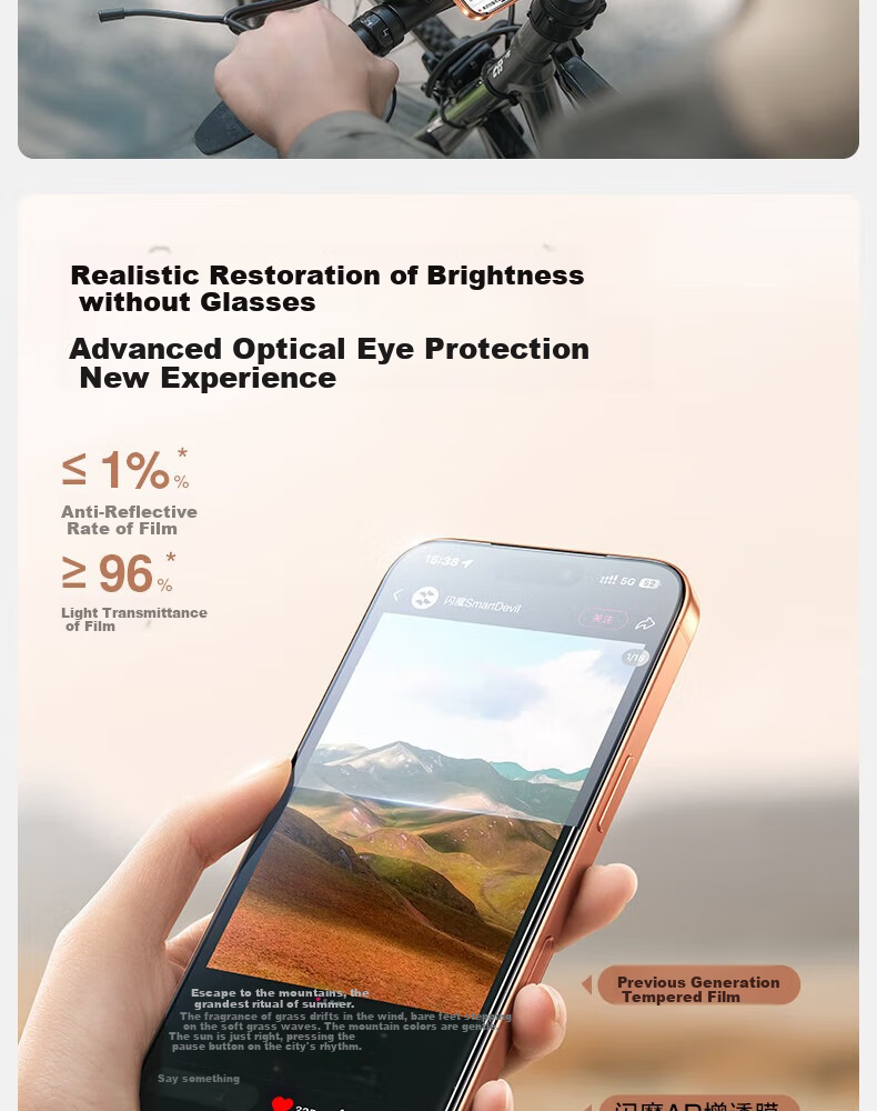 Защитное стекло Shanmo для Apple iPhone 17 Pro Max, 3D горячее изгибание, AR антибликовое, магнитное напыление, пыленепроницаемая пленка высокой четкости
