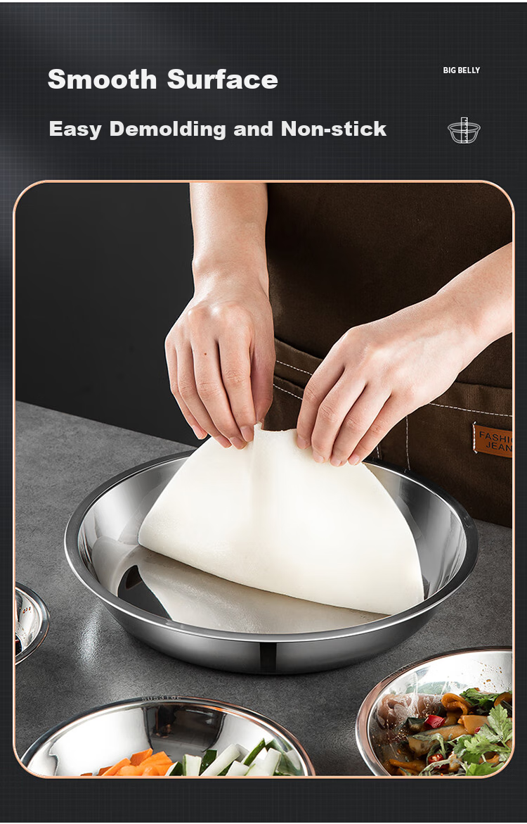 Тарелка Maxcook 316L из нержавеющей стали, диаметр 20 см, универсальная, плоская, круглая, китайского стиля, MCWA1731