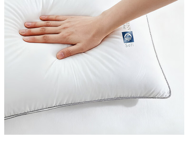 Подушка Mercury Home Textiles Memory Fiber, антибактериальная, защищающая от клещей, 100S хлопок, класс А, поддержка шеи, машинная стирка, 48x74 см
