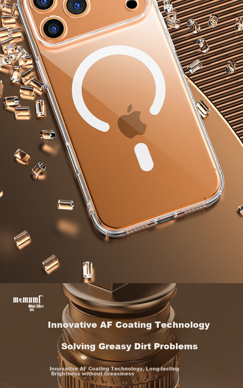 Чехол для Apple iPhone 17 Pro Max Memumi, ультратонкий, прозрачный, с магнитной зарядкой MagSafe, защита от пожелтения, ПК