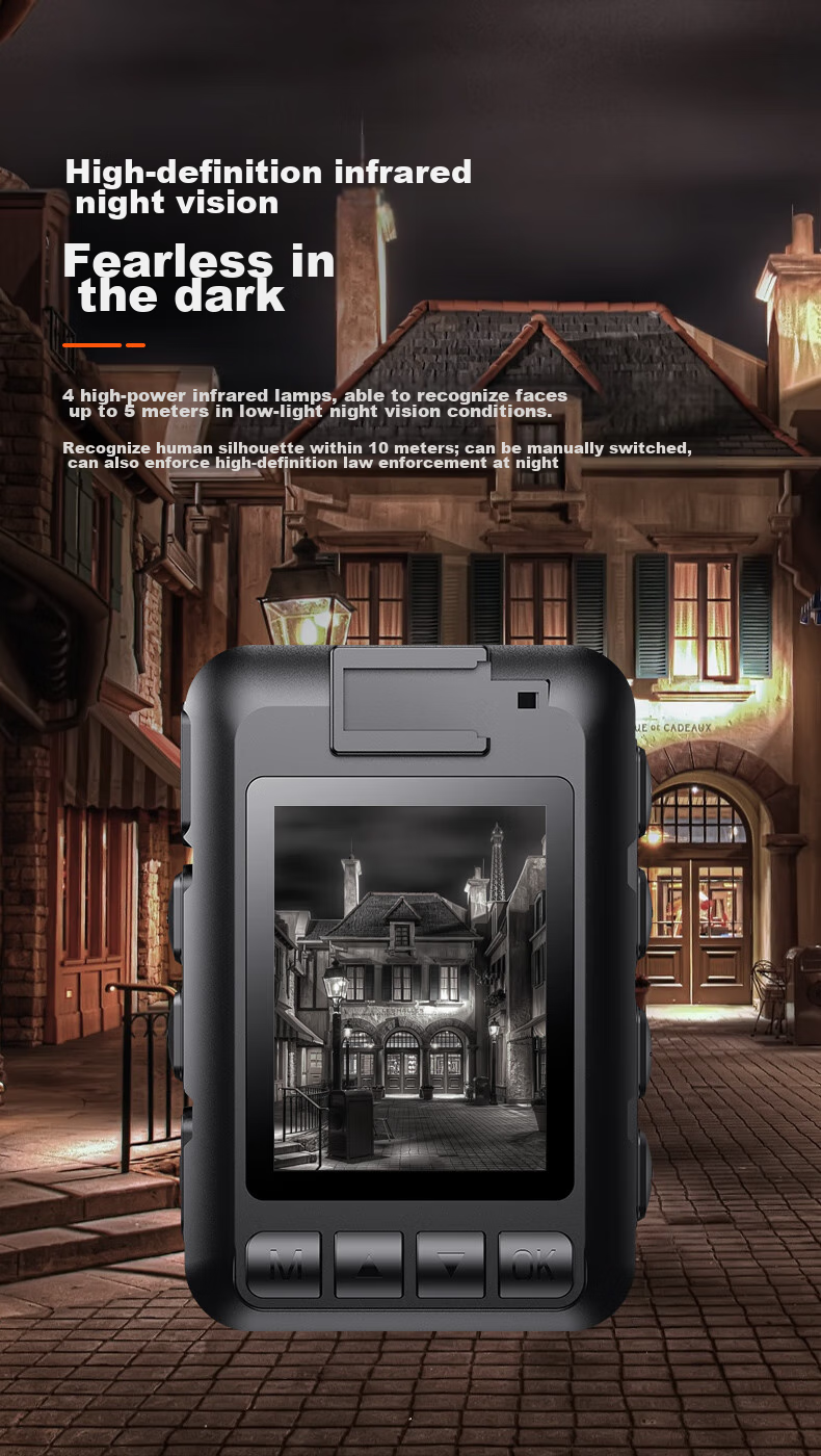 Aigo T2-32G - Компактный видеорегистратор с аудио и видеозаписью, 1080p, ночное видение, 15 часов работы