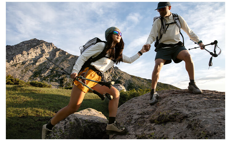 Треккинговые палки Naturehike Nuoke Chuxue EXT1, 3 секции, карбон, телескопические, с внешним замком, для профессионального альпинизма и хайкинга
