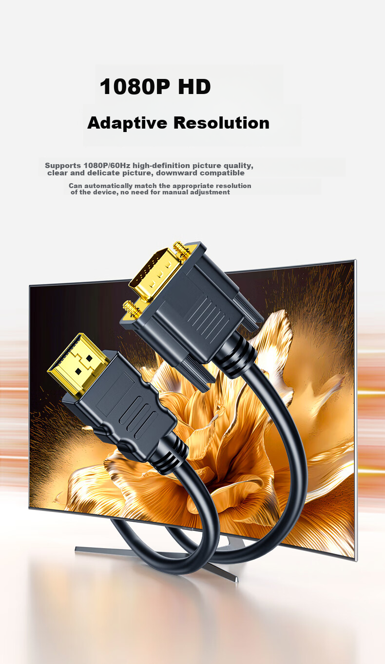 Переходник LinkStone HDMI - VGA, 1.8 метра, черный