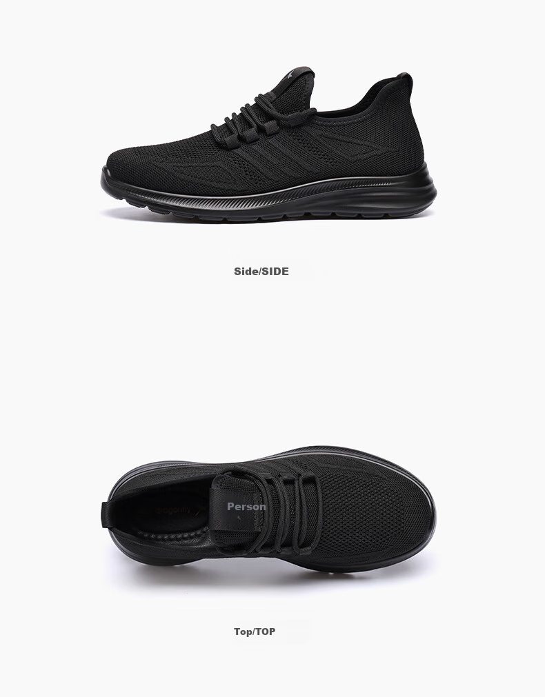 RED DRAGONFLY Мужская обувь, дышащие кроссовки из сетки Flyknit, повседневная обувь для путешествий и спорта, WXA150171, черный, размер 39