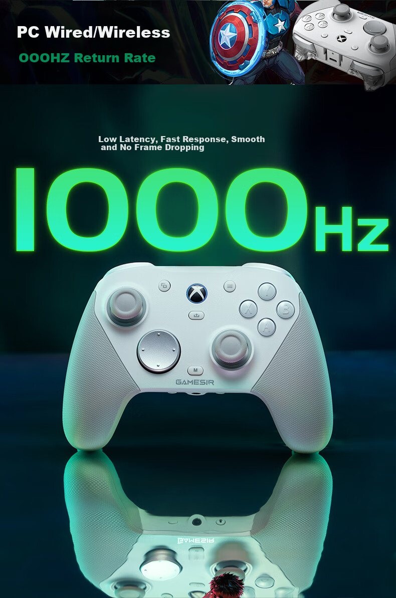 Игровой контроллер Gamesir G7 Pro для Xbox, ПК, Android, беспроводной/проводной, с TMR джойстиками и микропереключателями