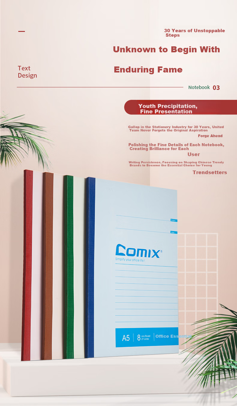 Набор блокнотов COMIX A5, 30 листов, 10 штук в упаковке, классический бестселлер