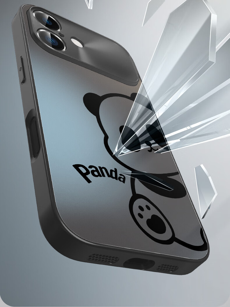 Чехол для Apple iPhone 17 XP, графитовый, с принтом "Dazzling Bear", противоударный, с защитой камеры, ультратонкий, с охлаждением