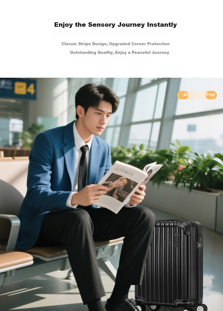 Чемодан American Tourister 24 дюйма, синий, с кодовым замком TSA