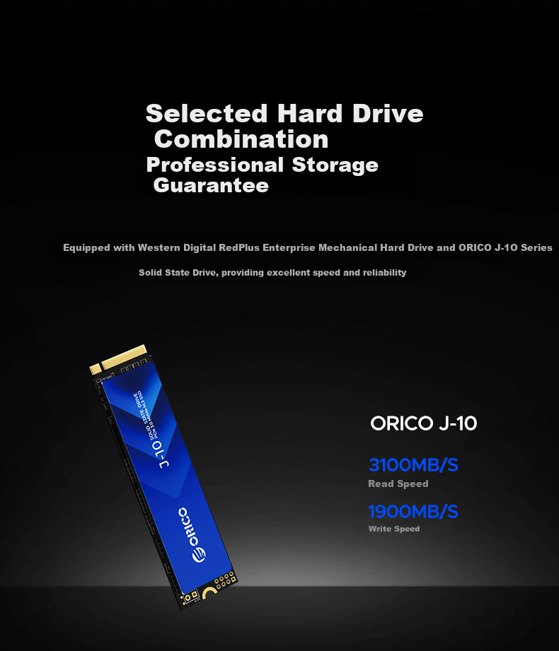 ORICO DM103-9T-WH-BP, внешний корпус для жесткого диска, 3.5" + M.2, 10 Гбит/с, 9 ТБ, белый