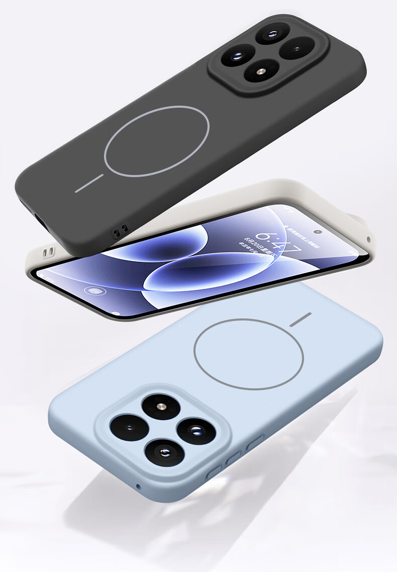 Чехол NEYAA для Xiaomi 17, полноэкранный, ультратонкий, с ощущением кожи, магнитная зарядка, жидкий силикон, ударопрочный, простой унисекс, графитовый черный