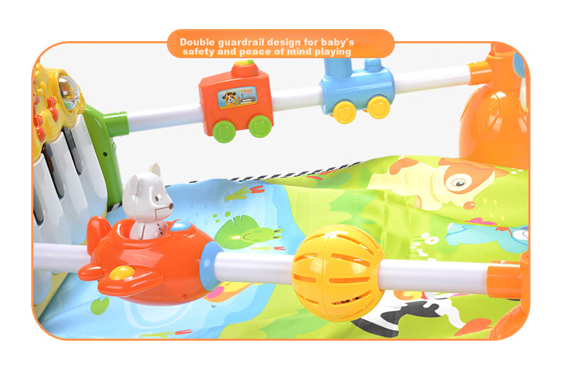 Игровой развивающий коврик GOODWAY для малышей, с пианино и дугой, музыкальный, 0-12 месяцев