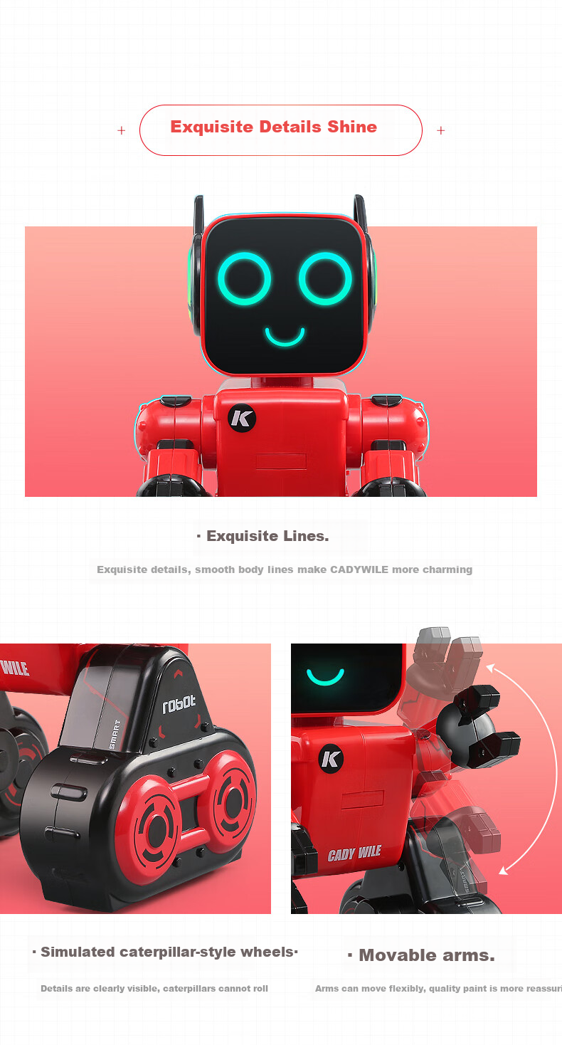JINGDA TOYS Робот на радиоуправлении, программируемый, для детей от 3 лет, подарок на Новый год