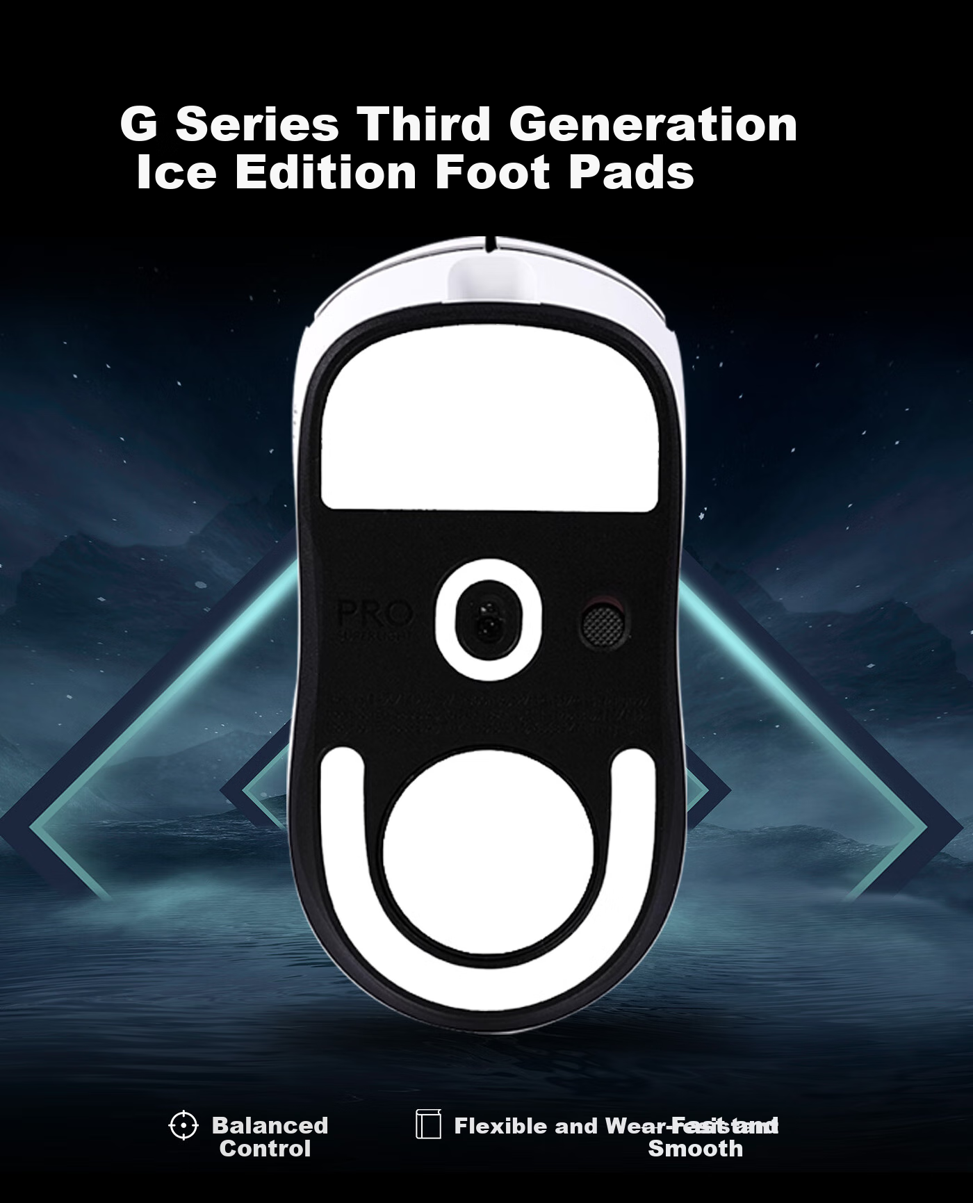 Наклейка для игровой мыши Leifu GPW, версия Ice, гладкая и износостойкая