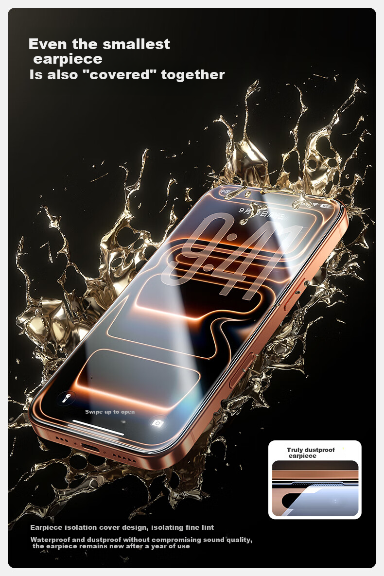 Защитное стекло SmartDevil для Apple iPhone 17, ультрапрозрачное, ультратонкое, противоударное, антиотпечатки, полное покрытие, материал Corning Glass