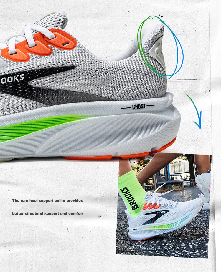Кроссовки для мужчин Brooks Ghost 17, черные, размер 45.5