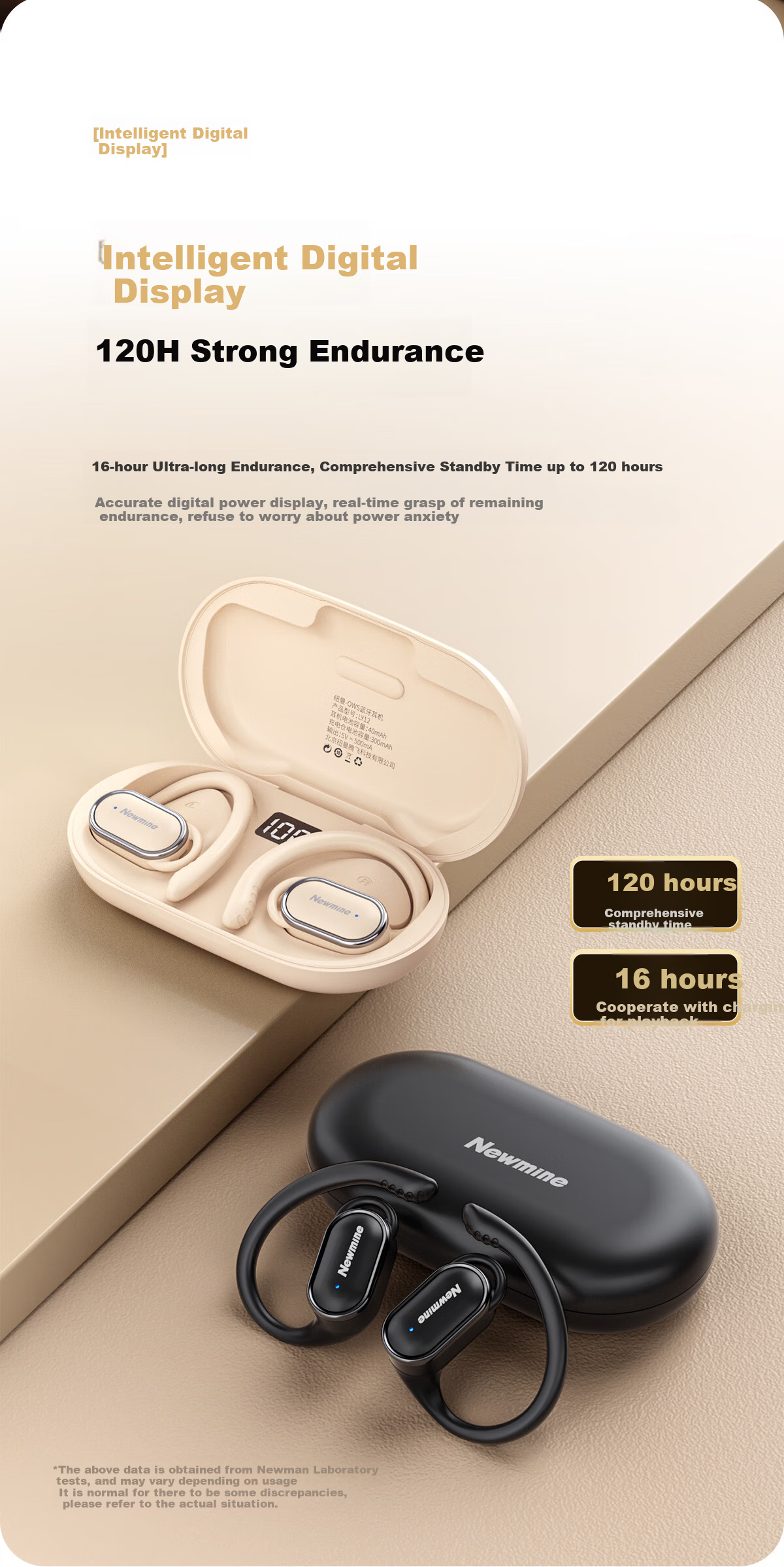 Беспроводные наушники Newmine LY12, костная проводимость, открытый стиль, True Wireless, спортивные, игровые, с шумоподавлением, совместимы с Apple, Huawei, Xiaomi