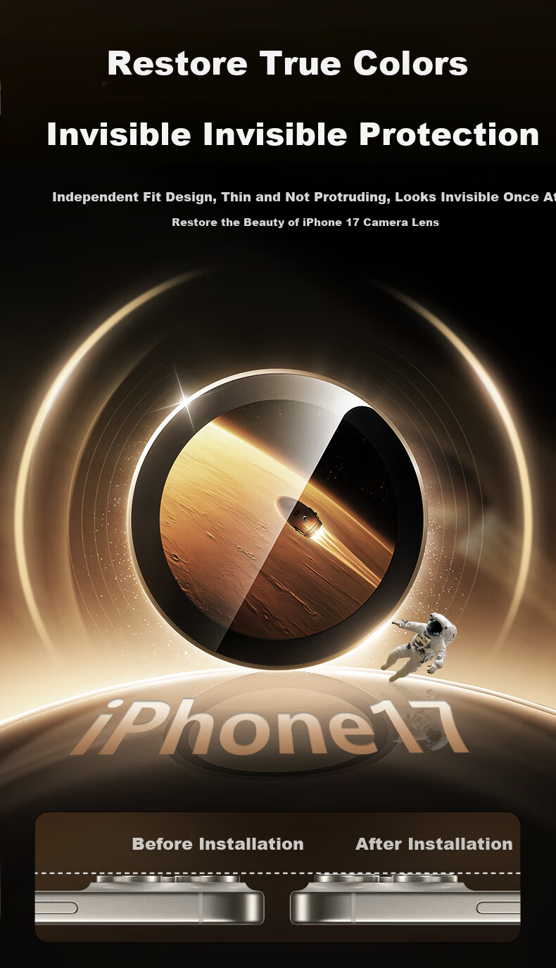 Защитная пленка PISEN для объектива Apple iPhone 17/16/16 Plus, AR, антибликовая, высокая четкость, защита от царапин, серебристая