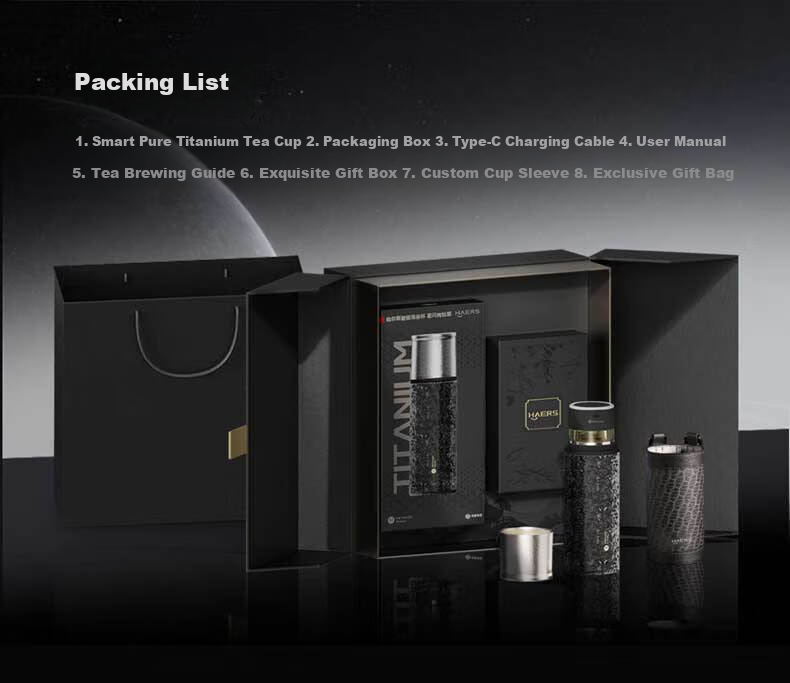 Huawei Zhixuan HarmonyOS Smart Tea Infuser Cup, Pure Titanium Tea Separator, 420ml, Valentine's Day Gift for Husband Or Boyfriend
