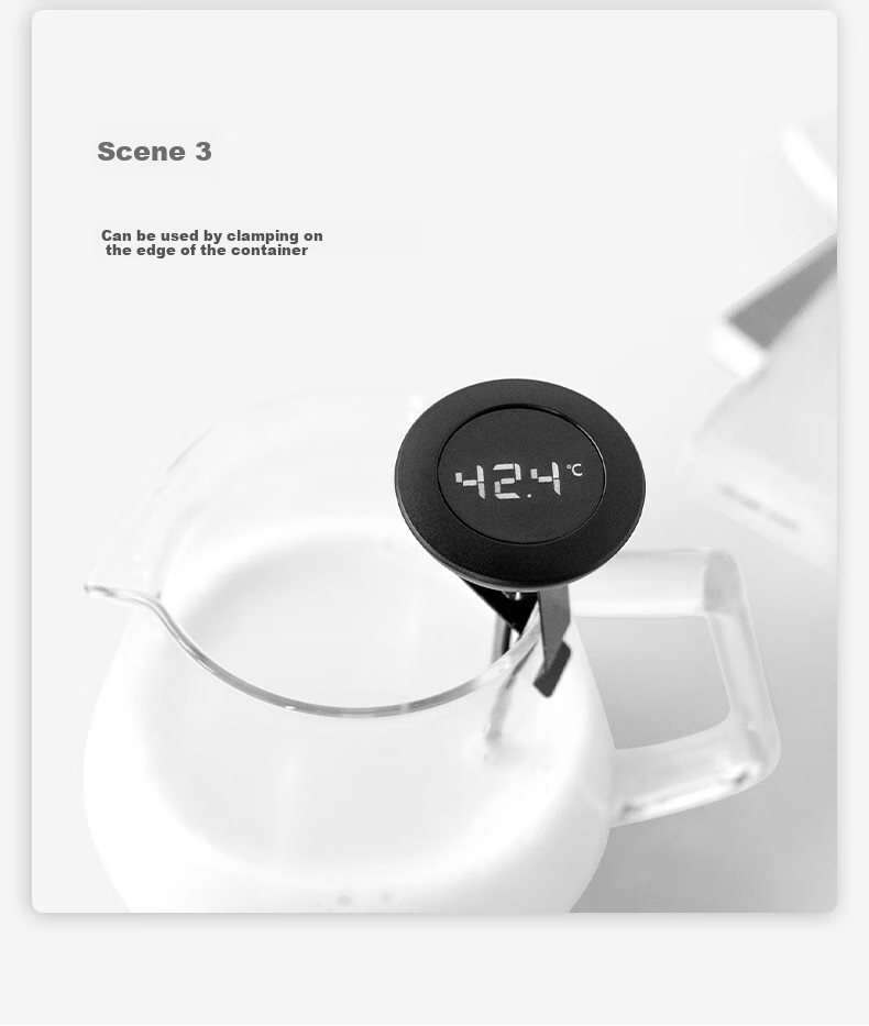Электронный термометр Timemore Xiao T для кофе и молока, черный, 150 мм