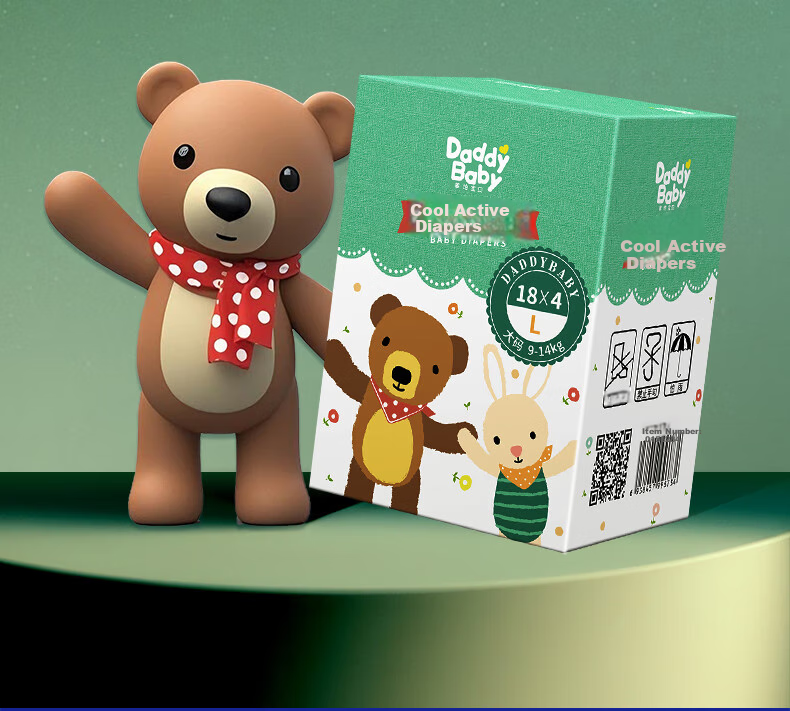 Подгузники DADDY BABY Cool Motion, размер S (4-8 кг), 24 шт.